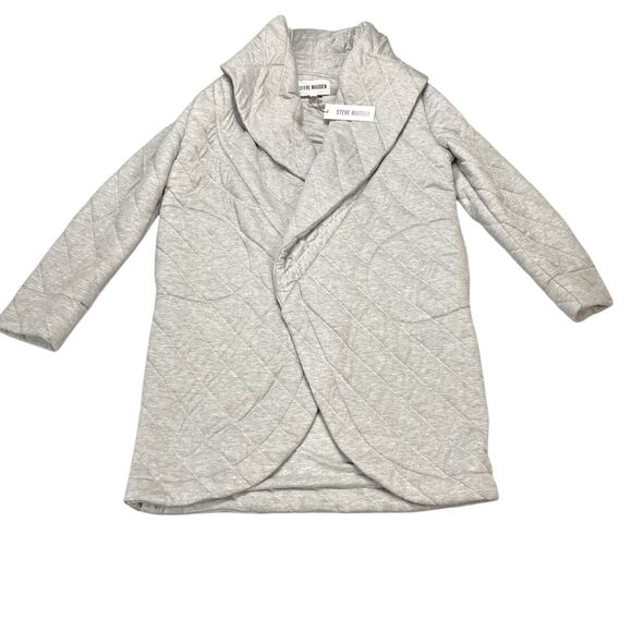 Steve Madden Quilted Open Front Jacket Womens Small Gray NWT$ 119 - Picture 4 of 16